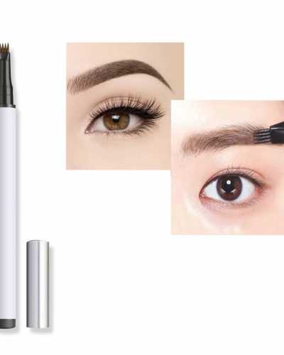 3 Colors Eyebrow Pencil  Fork Tip Eyebrow Tattoo Pen Cosmetics Microblading Waterproof Liquid Eyebrow Marker Tint Makeup TSLM2