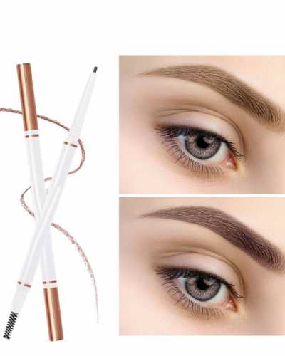 1pcs Dual use Eyebrow Pencil With Brush Precision Brow Pencil Ultra Fine Long Lasting Cosmetic Makeup Tools For Women Girl Ma