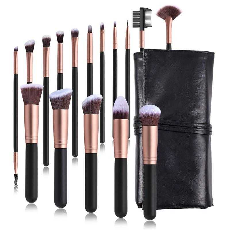 14 16PCS Makeup Brush Set Professional Foundation Powder Eye Shadow Brushes Blending Make up Brushes Beauty Tool Set Kit