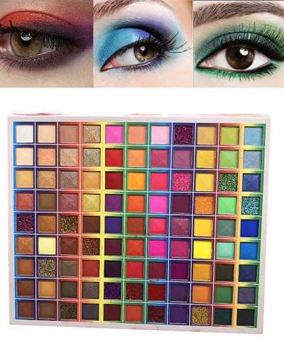 99 Colors Brazilian Carnival Palette Matte Glitter Eyeshadow Palette Glitter Pearlescent Matte Eye Shadow Neon Eye Pigments