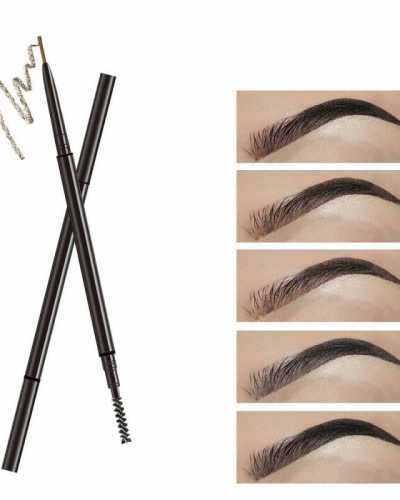 1PC Slim Head Automatic Eyebrow Waterproof Natural Long Lasting Paint Tattoo Black Brown Eyebrow Pencil With Brush Makeup