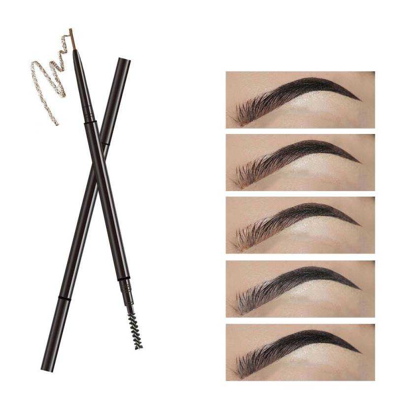 1PC Slim Head Automatic Eyebrow Waterproof Natural Long Lasting Paint Tattoo Black Brown Eyebrow Pencil With Brush Makeup