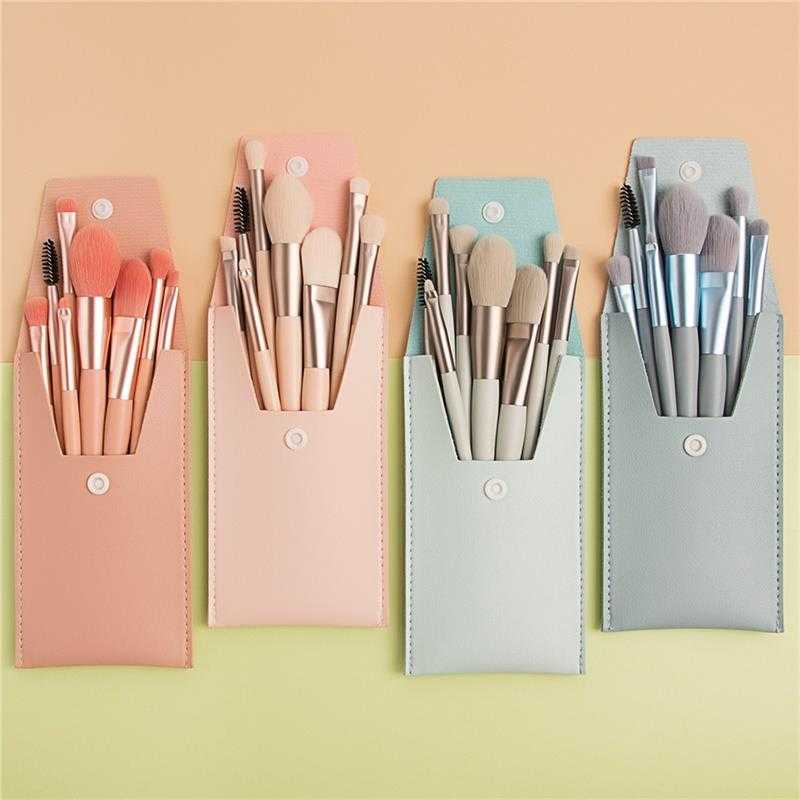 Portable Travel Mini Makeup Brushes Set Eye Shadow Eyebrow Lip Foundation Comestic Tool Brochas Maquillaje Bag Choose