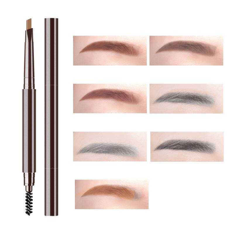 7 Color Natural Makeup Double Head Super Fine Eyebrow Pencil Waterproof Long Lasting Easy Ware Eye Brow Make Up Pen