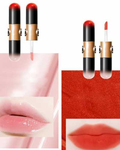 Double headed Lip Glaze Long Lasting Moisturizing Easy To Color Rotating Lip Tint Cream Makeup Cosmetic TSLM1