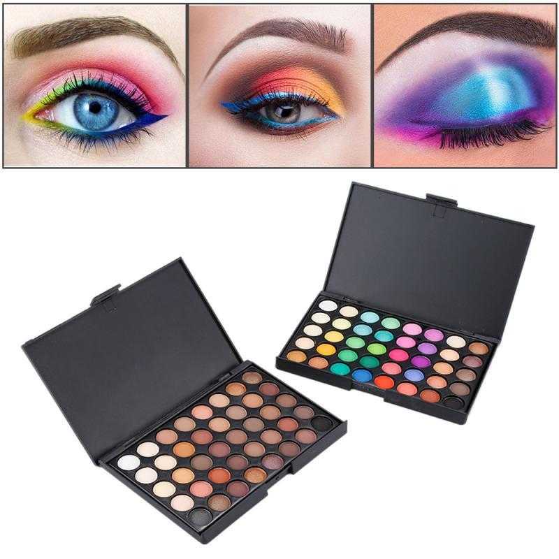 40 Colors Matte Shimmer Eyeshadow Palette Earth Color Eye Shadow Pallete Pearl Lasting Sexy Smoky Makeup Cosmetic Set TSLM2