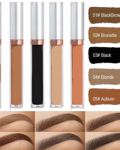 5 Color Eyebrow Mascara Gel Cream Brush Waterproof Eyebrow Microblading Long Lasting Waterproof Eye Brow Gel Pen Tattoo Cosmetic