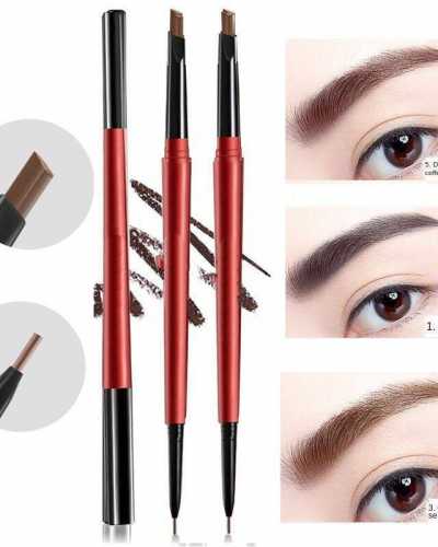New 2 in 1 Eyebrow Eyeliner Combination Pencil Eyes Eye Brow Enhancer Cosmetics Waterproof Black Liquid Eye Liner Brows Pen
