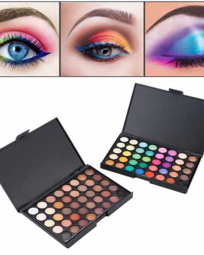 40 Colors Matte Shimmer Eyeshadow Palette Earth Color Eye Shadow Pallete Pearl Lasting Sexy Smoky Makeup Cosmetic Set TSLM2
