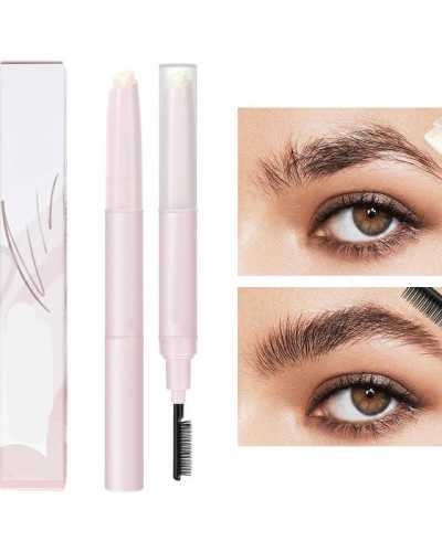 Eyebrow Gel Brows Wax Pencil Double Head Waterproof Long Lasting Wild Brow Styling Soap Eye Brow Shaping Brush Women's Cosmetics