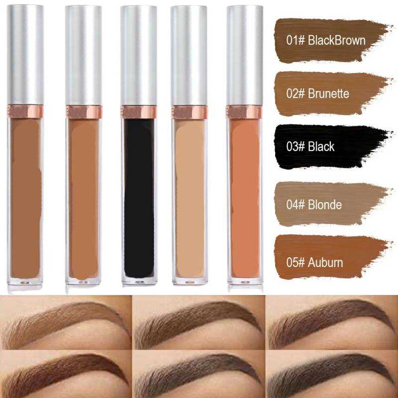 5 Color Eyebrow Mascara Gel Cream Brush Waterproof Eyebrow Microblading Long Lasting Waterproof Eye Brow Gel Pen Tattoo Cosmetic