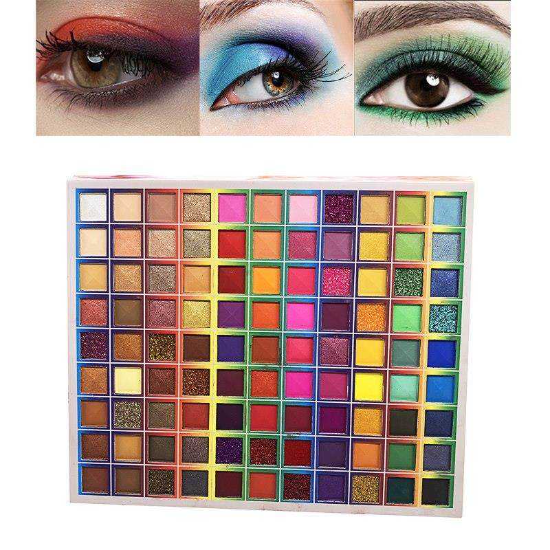 99 Colors Brazilian Carnival Palette Matte Glitter Eyeshadow Palette Glitter Pearlescent Matte Eye Shadow Neon Eye Pigments