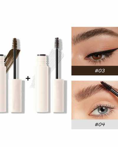2 Pcs Waterproof Eyebrow Gel Enhancers Long Lasting Shade Tint For Eyebrows Black Brown Professional Women Makeup